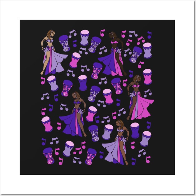 Purple Belly Dancer Wall Art by bubbsnugg